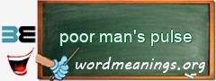 WordMeaning blackboard for poor man's pulse